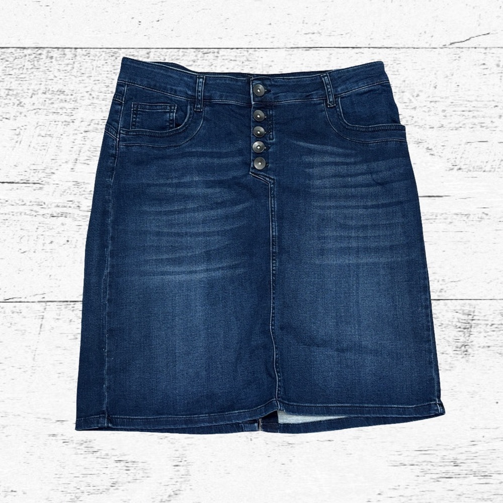 Denim Mini Skirt - Blue